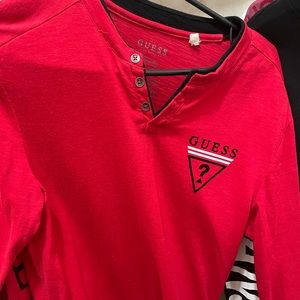 Two Long sleeve Tees, Guess and CK
